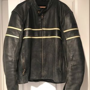 leather motorcycle jacket custom built 
Size 48